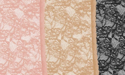 Shop Natori Bliss Allure Lace 3-pack French Cut Briefs In Black/ Cream/ Rose