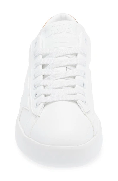 Golden Goose Purestar Leather Sneakers In White/ Bronze