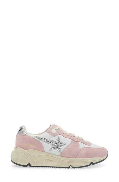 Shop Golden Goose Running Sole Sneaker In Pink/ White/ Silver