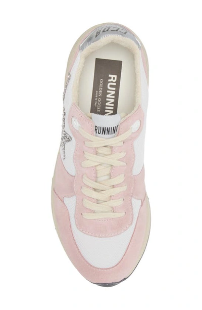 Shop Golden Goose Running Sole Sneaker In Pink/ White/ Silver