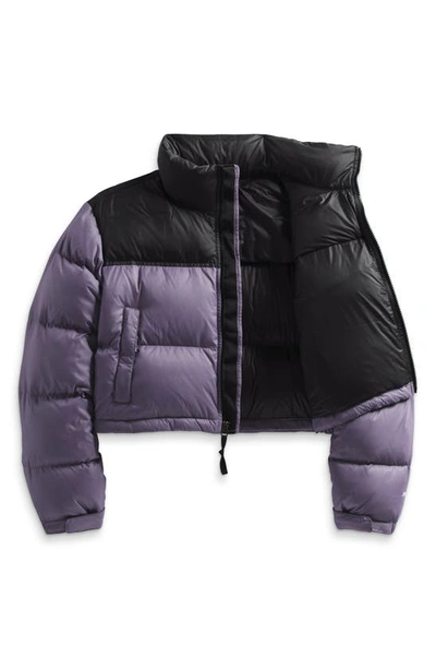 Shop The North Face Nuptse Water Repellent 700 Fill Power Down Short Puffer Jacket In Lunar Slate