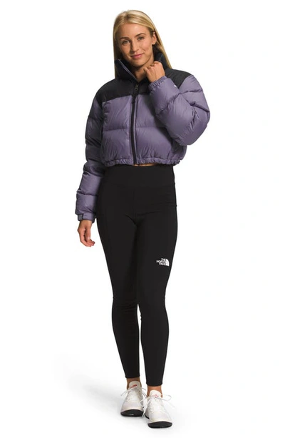 Shop The North Face Nuptse Water Repellent 700 Fill Power Down Short Puffer Jacket In Lunar Slate