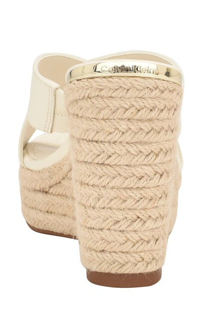 Shop Calvin Klein Echo Platform Wedge Sandal In Cream