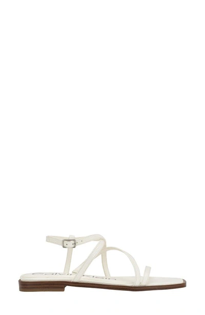Shop Calvin Klein Millia Ankle Strap Sandal In White Croco