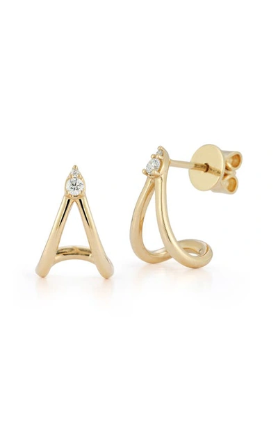 Shop Dana Rebecca Designs Sophia Ryan Split Teardrop Hoop Earrings In Yellow Gold