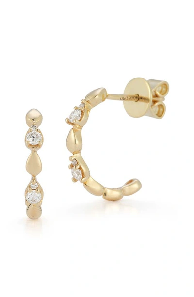 Shop Dana Rebecca Designs Sophia Ryan Diamond Hoop Earrings In Yellow Gold