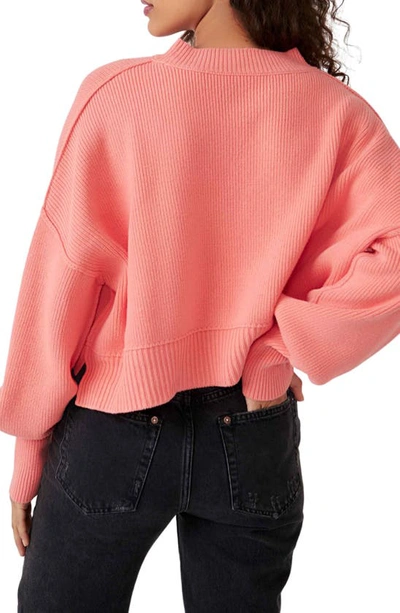 Shop Free People Easy Street Crop Pullover In Guava Juice