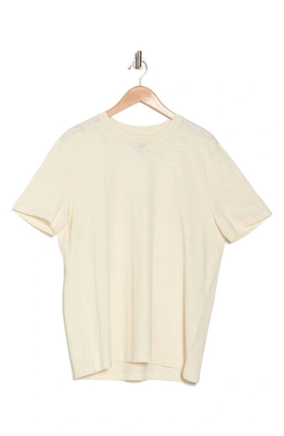 Shop 14th & Union Short Sleeve Slub Crew Neck T-shirt In Ivory Egret