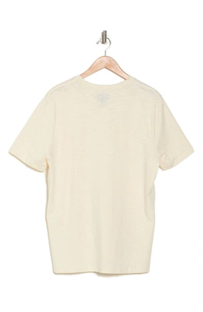 Shop 14th & Union Short Sleeve Slub Crew Neck T-shirt In Ivory Egret