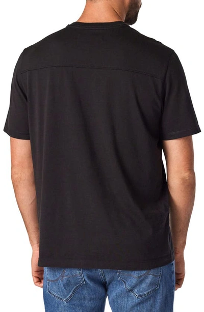 Shop 34 Heritage Deconstructed V-neck Pima Cotton T-shirt In Black
