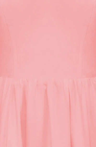 House Of Cb Lolita Corset Cotton Blend Fit & Flare Dress In Bright Peach