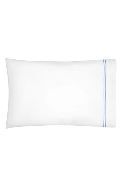 Shop Sferra Grande Hotel Pillowcase In White/ Ocean