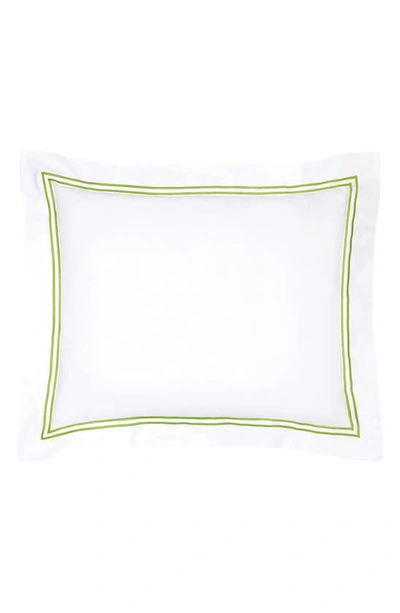 Shop Sferra Grande Hotel Sham In White/ Fern