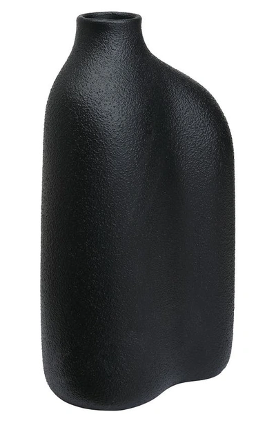 Renwil Challenger Decorative Ceramic Vase In Textured Black
