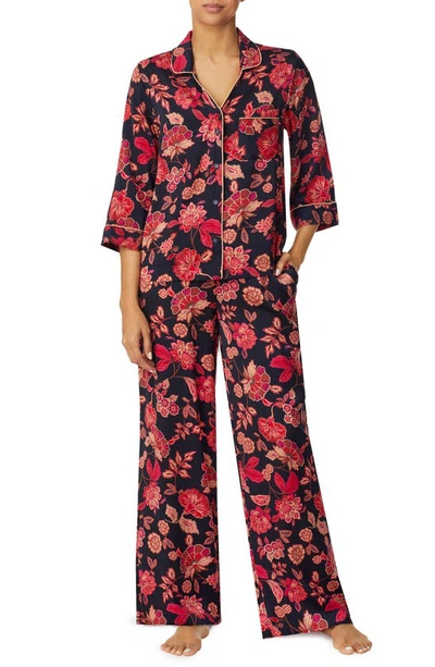 Shop Sanctuary Boxy Wide Leg Pajamas In Red Floral