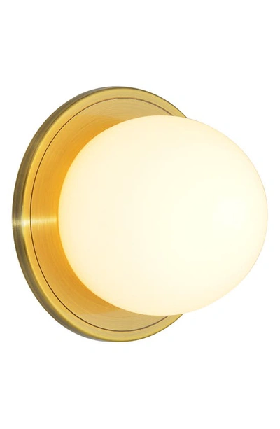 Renwil Round Wall Sconces In Hugo Antique Brushed Brass