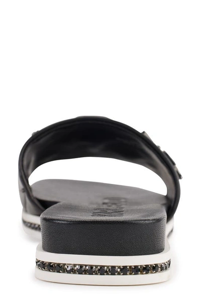 Karl Lagerfeld Jeslyn Cate Pins Embellished Slide Sandal In Black