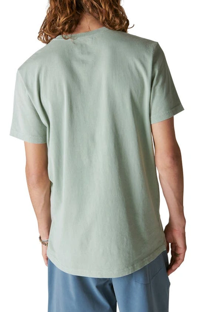Shop Lucky Brand Surf Crazy Graphic T-shirt In Dusty Jade Green