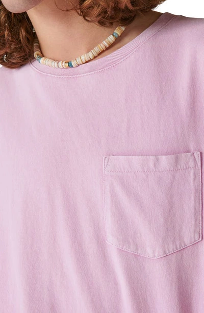 Shop Lucky Brand Cotton Pocket T-shirt In Pink Hope