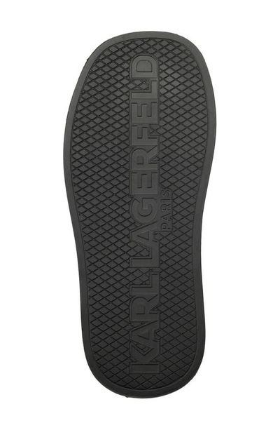 Shop Karl Lagerfeld Opal Platform Slide Sandal In Black/ White
