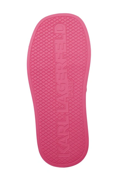 Karl Lagerfeld Women's Opal Slip-on Platform Slide Sandals Women's Shoes In Shocking Pink
