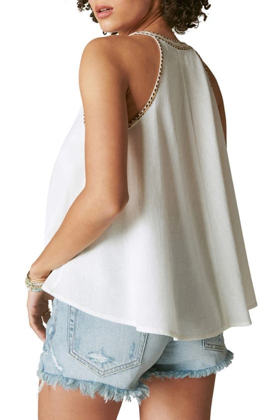 Lucky Brand Embroidered Swing Tank In Bright White
