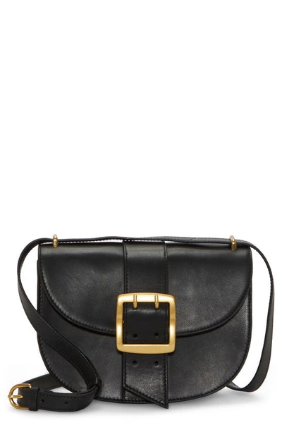 Shop Vince Camuto Kapis Leather Convertible Crossbody Bag In Black