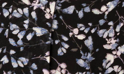 Gibsonlook Floral Print Sleeveless Bodysuit In Black Blue Tiny Floral