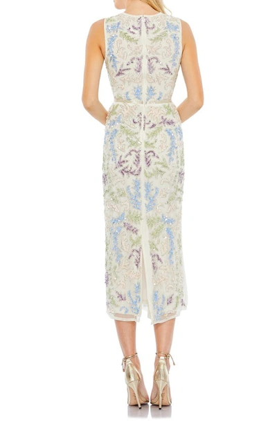 Shop Mac Duggal Sequin Sheath Dress In Ivory Multi