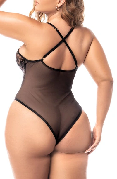 Mapalé Plunge Neck Bodysuit In Black