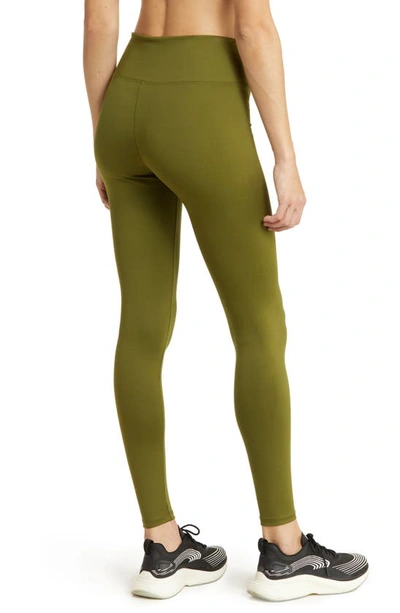 Shop Solely Fit Performance Action High Waist Leggings In Sea Olive