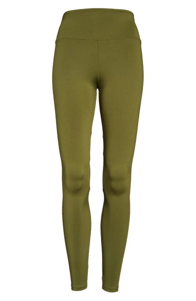 Shop Solely Fit Performance Action High Waist Leggings In Sea Olive