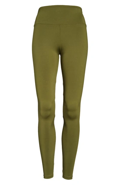 Solely Fit Performance Action High Waist Leggings In Sea Olive