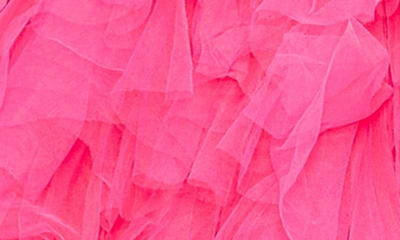Shop Mac Duggal Flutter Sleeve Tiered Gauze Dress In Hot Pink