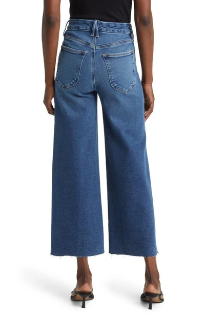 Good American Good Waist High Waist Crop Palazzo Jeans In Indigo394