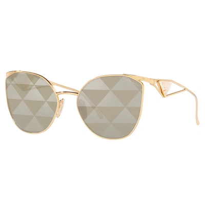 Shop Prada Pr 50zs Zvn04t 59mm Womens Fashion Sunglasses In Gold