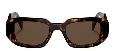 Prada Pr 17ws 2au8c1 49mm Womens Rectangle Sunglasses In Grey