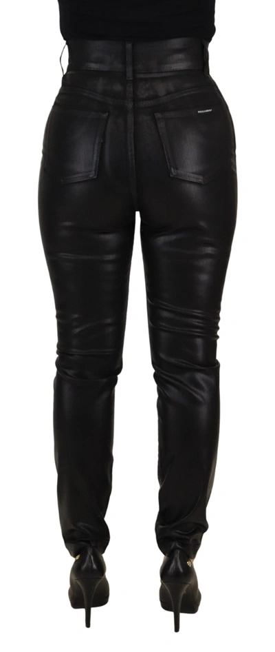 Shop Dolce & Gabbana Black Washed High Waist Skinny Denim Women's Pants