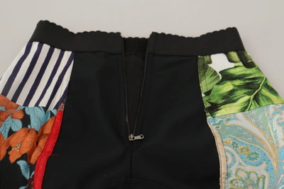 Shop Dolce & Gabbana Multicolor Patchwork Jacquard Nylon Women's Shorts