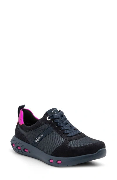 Shop Ara Jennifer Energystep Sneaker In Dark Blue Mesh/ Suede