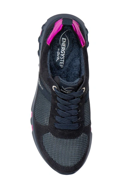 Ara Jennifer Energystep Sneaker In Dark Blue Mesh/ Suede