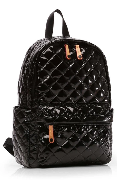 Shop Mz Wallace Small Metro Backpack In Black Lacquer