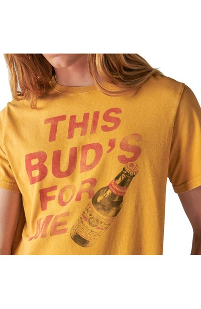 Shop Lucky Brand This Bud's For Me Graphic T-shirt In Harvest Gold