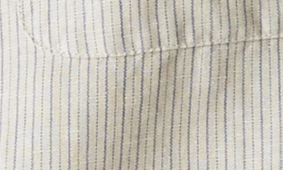 Shop Lucky Brand Stripe Short Sleeve Linen & Cotton Button-up Workshirt In Natural Stripe