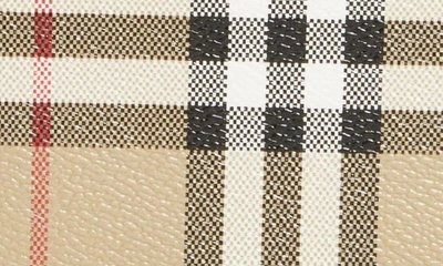 Burberry Check And Leather Small Folding Wallet In Archive Beige