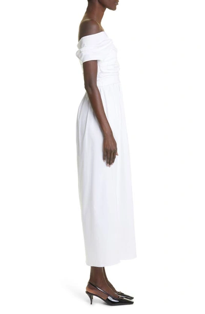 Shop Altuzarra Corfu Off The Shoulder Dress In 000101 Natural White