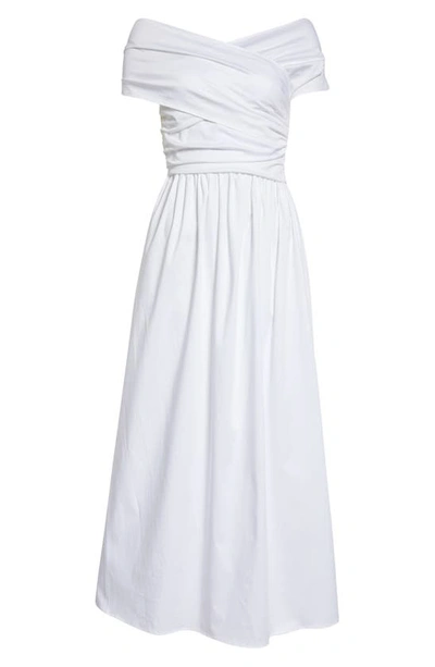 Shop Altuzarra Corfu Off The Shoulder Dress In 000101 Natural White
