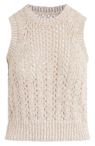 Shop Hudson Stitch Sweater Vest In Light Wisteria Multi