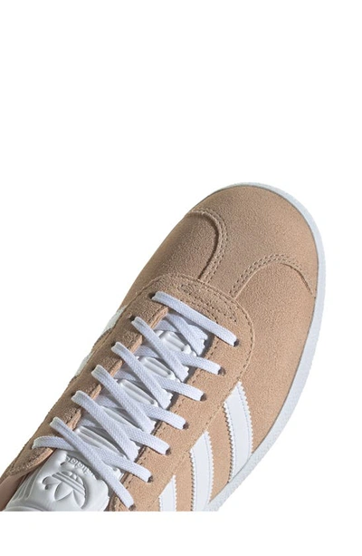 Shop Adidas Originals Gazelle Sneaker In Halo Blush/ White/ Black