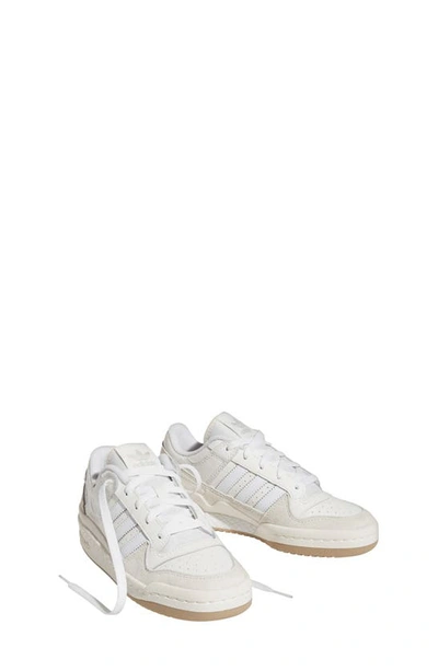 Shop Adidas Originals Forum Low Basketball Sneaker In Chalk White/ Cloud/ White